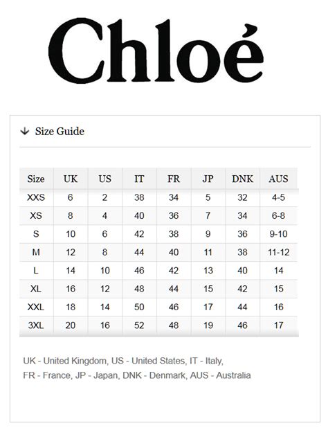 chloe see by|see by chloe size chart.